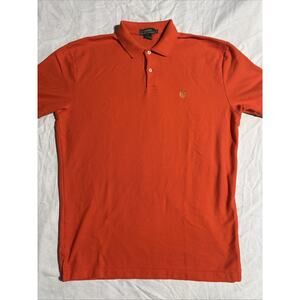 Lauren Ralph Lauren Polo Short Sleeve Mens Size Medium Orange Vintage Made In US